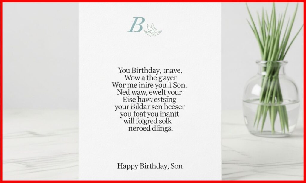 Birthday Prayer for Son