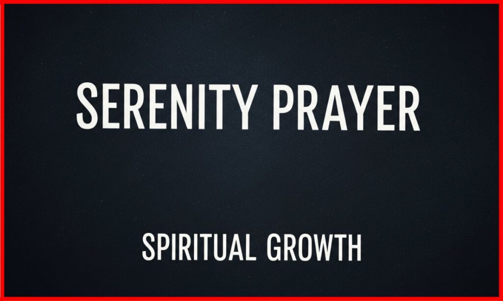 Serenity Prayer and Spiritual Growth