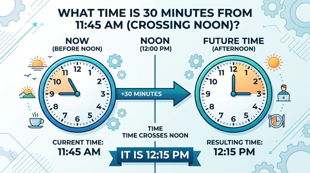 What Time Is 30 Minutes From Now