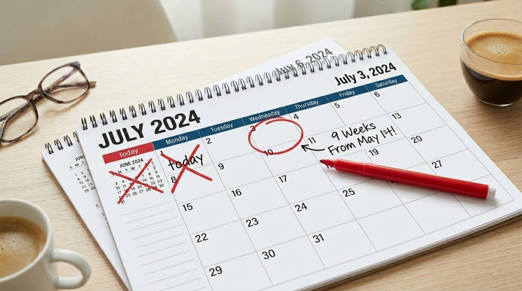 What Date Is 9 Weeks 