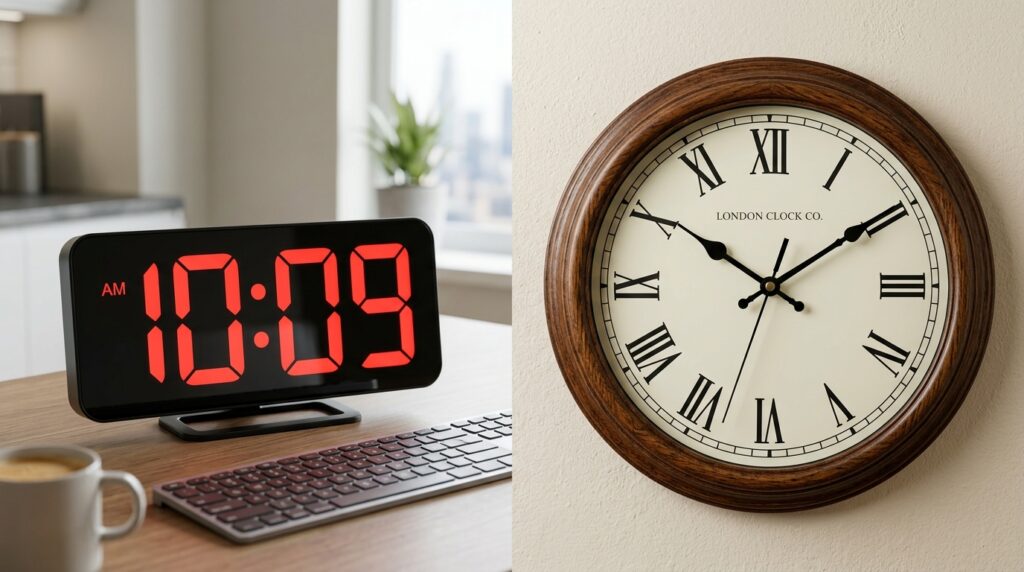 Digital Clocks vs Wall Clocks
