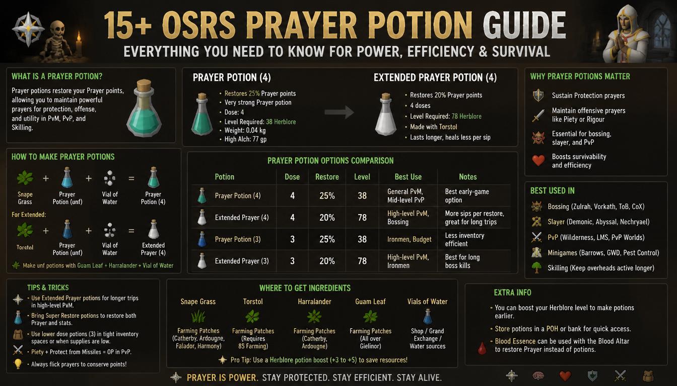 OSRS Prayer Potion Guide