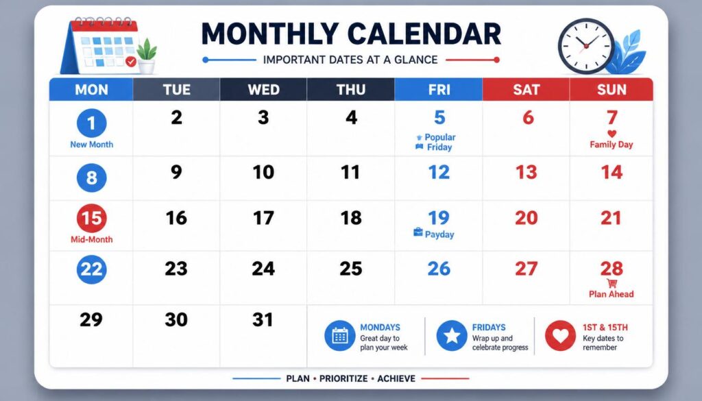 Dates That Often Appear in Scheduling