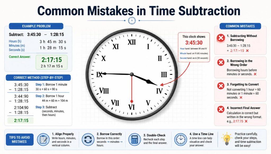 Common Mistakes in Time Subtraction