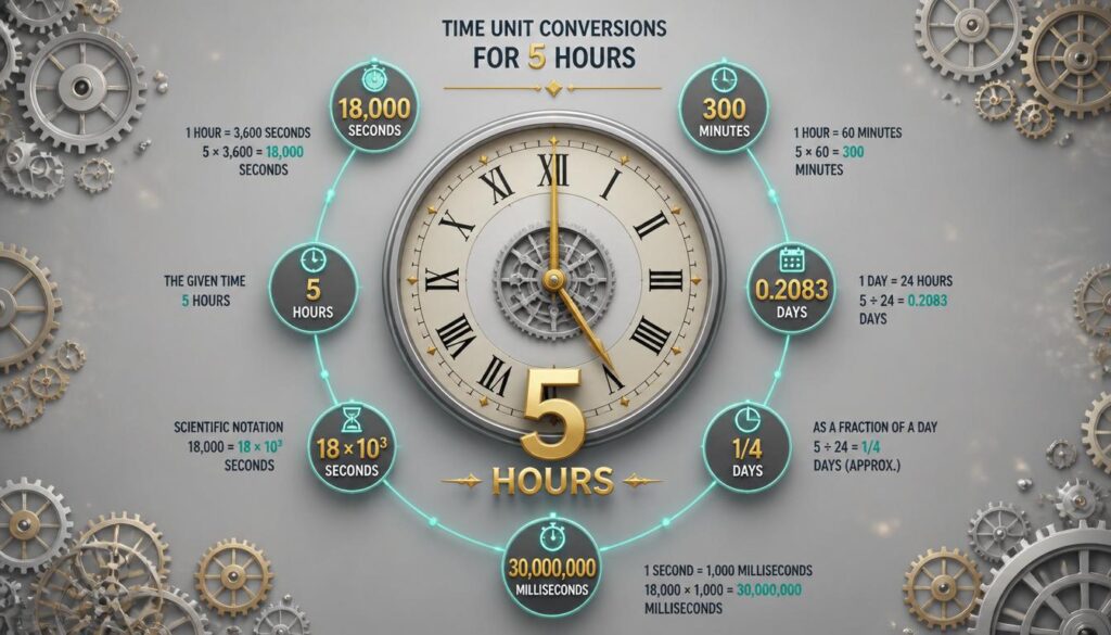 Time Unit Conversions for 5 Hours